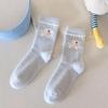 Weiche Acryl-Plüschsocken Wadenhoch Cartoon-Socken Niedliche Flauschsocken Für Damen