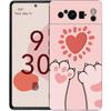 Phone Case For Google Pixel 8 A 7 6 Pro 6A 5G Black Soft Shockproof Back Cover Silicone TPU Shell Coque Cat-Printed