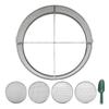 Stainless Steel Garden Soil Sifter Quick Release Sieve Heavy Duty Compost Sifter For Gravel Sawdust Cat Litter Debris Removal