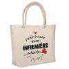 Sac de plage isotherme - PLANETEE - isotherme Bazar d'une Infirmière adorée - Coton - Grande contenance - Imprimé en France
