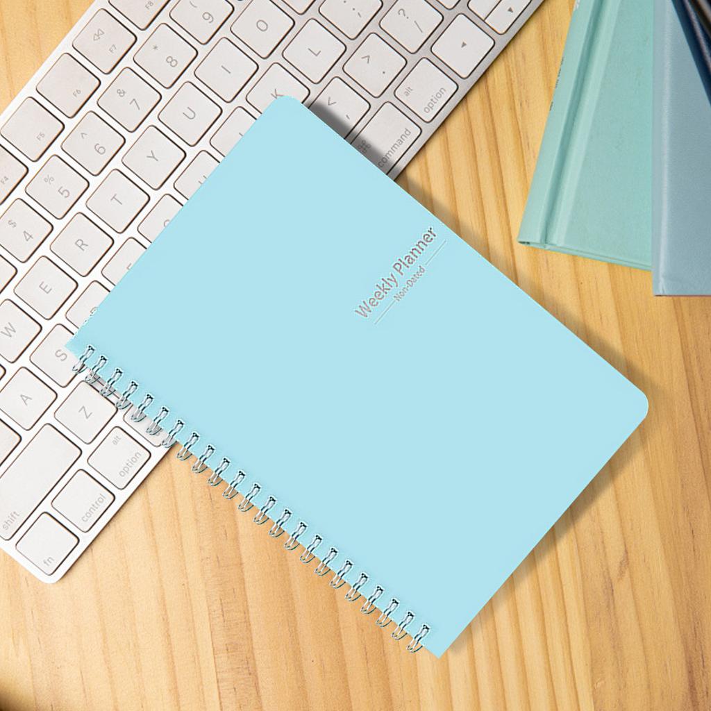 Planner, Academic Planner, Hardcover Leather Calendar Planner With Monthly Label, Spiral Bound Daily Planner