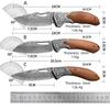 Damascus Steel Kitchen Knives, Professional Folding Boning Knife, Meat Slicing Knife with Wooden Handle, Stainless Steel Butcher Knife
