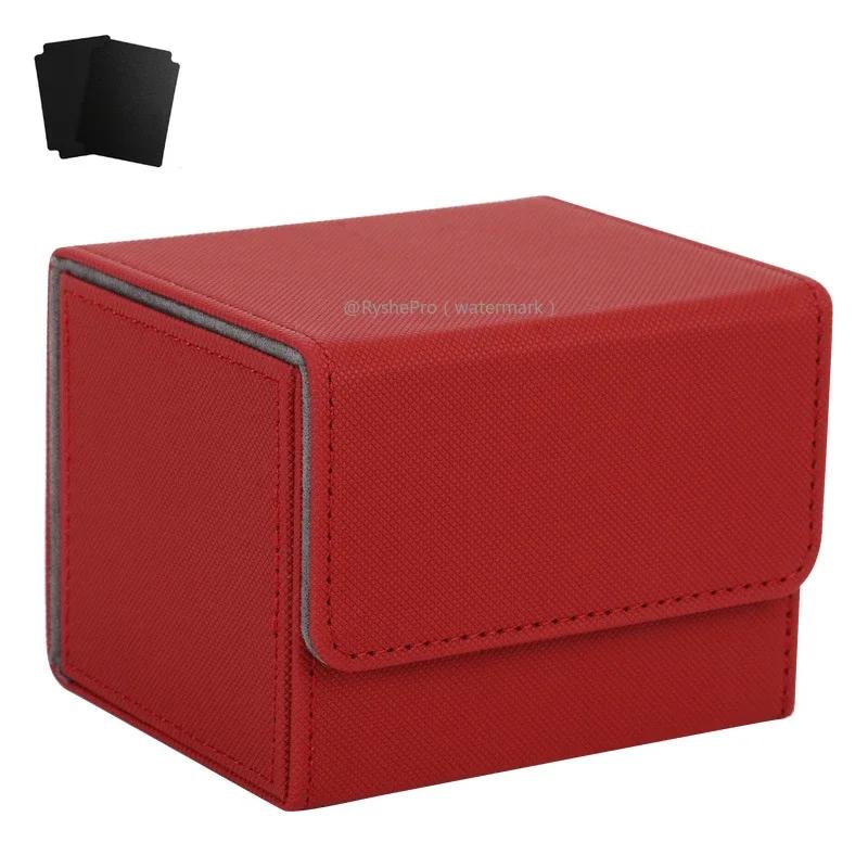 Komutan Kart Destesi Kutusu 100+ Tek Kılıflı Kart Saklama Kutusu Deri Mıknatıslı Magic Gathering Kart Kılıfı TCG CCG MTG Kartları İçin