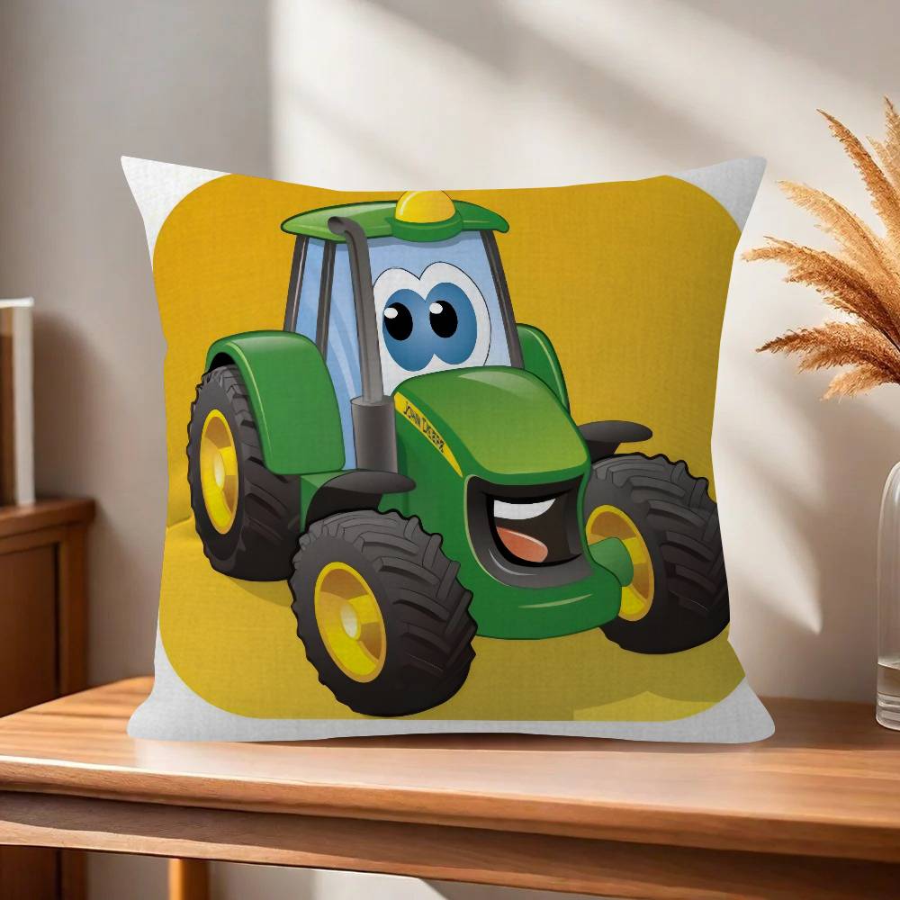 Car Tractor Decorative Cushion Cover Pillowcase Upholstery Sofa Throw Pillow Home Decor Pillowcas