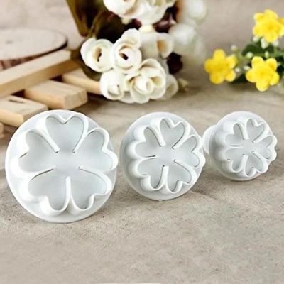 3 Buc/1 set Unelte de Copt Convenabile Tăietori cu Plunger Floare Primulă Accesorii și Consumabile pentru Decorarea Torturilor cu Fondant Unelte pentru Tort