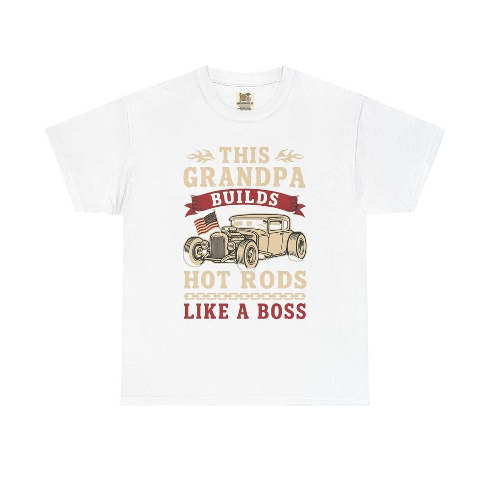 

This Grandpa Builds Hot Rods Heavy Cotton Tee, Gift for Grandpa, Car M