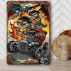 Vintage Metal Car Sign Decor Gift For Auto Lovers Garage Wall Art