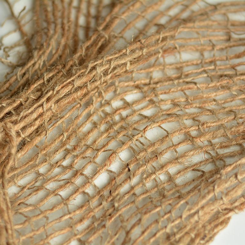 Vintage Woven Burlap Mesh Fabric for Still Life Photography Props