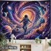 2D Flat - 2D Flat - 2D Flat 1pc Tapestry Astronaut Drifting Through Cosmic Nebula Tapestry Multi-Size Polyester Background Resistant And Wear-Resistan