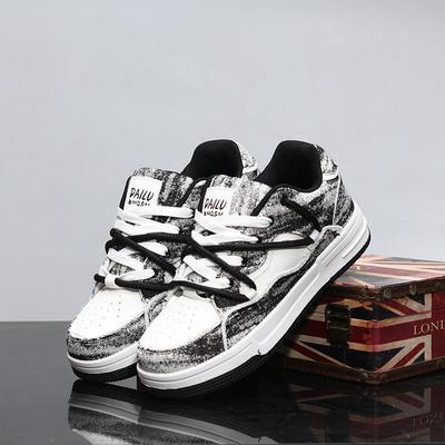 2. New Spring and Summer Casual Leather Sneakers for Couples To Increase Height Platform Bread German Training Shoes T