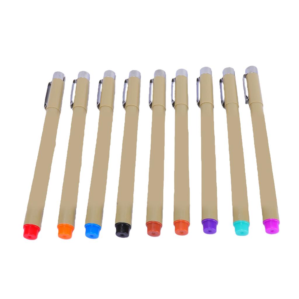 9PCS Fine Liner Pen Sketch Drawing Pens Water Proof Ink for Artists Sketching Watercolor Calligraphy Detail Outlining