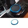 Middle Console Multimedia Button Switch For BMW 5 Series 2018- Blue Aluminum