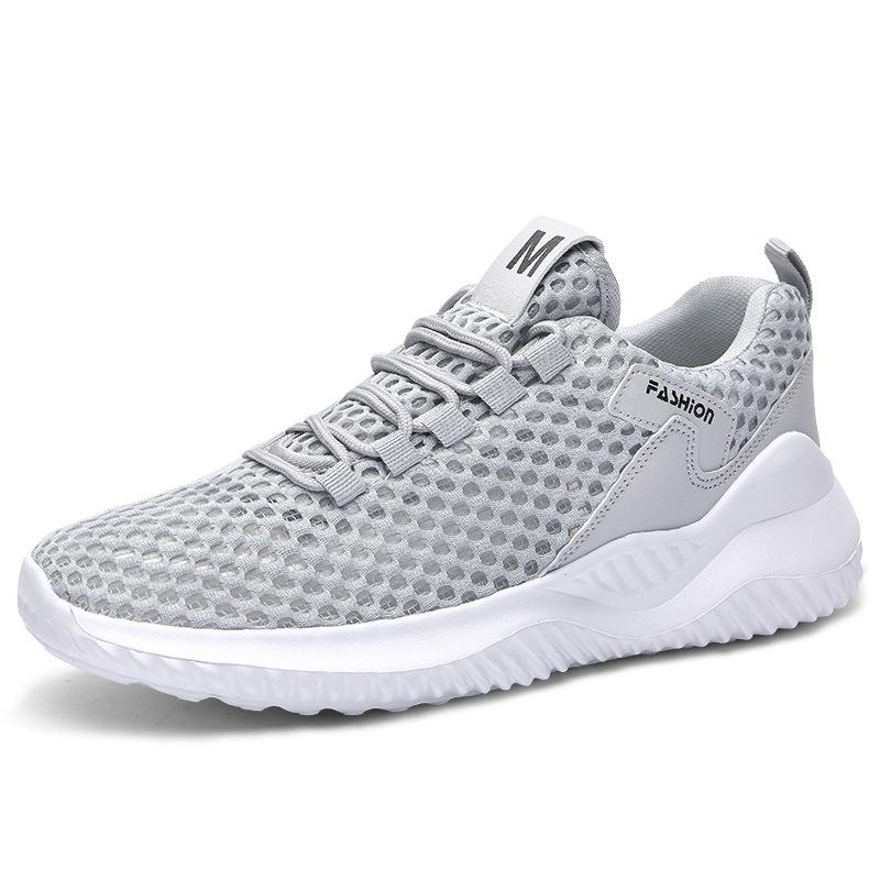 Large size men's shoes summer fly-woven hollow casual shoes breathable shoes men's running shoes sports shoes mesh shoes