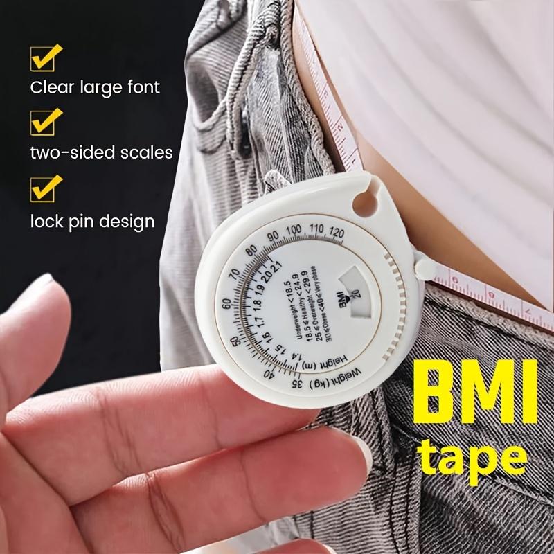 1 x 59,06"/59" BMI Körpermaßband, ausziehbarer Kunststoff-Maßband mit metrischer Skala und tropfenförmigem Gehäuse – Ideal für Mode