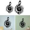 Music Note Wall Clock Decor Stylish Unique Ornament Decorative for Kitchen Farmhouse Living