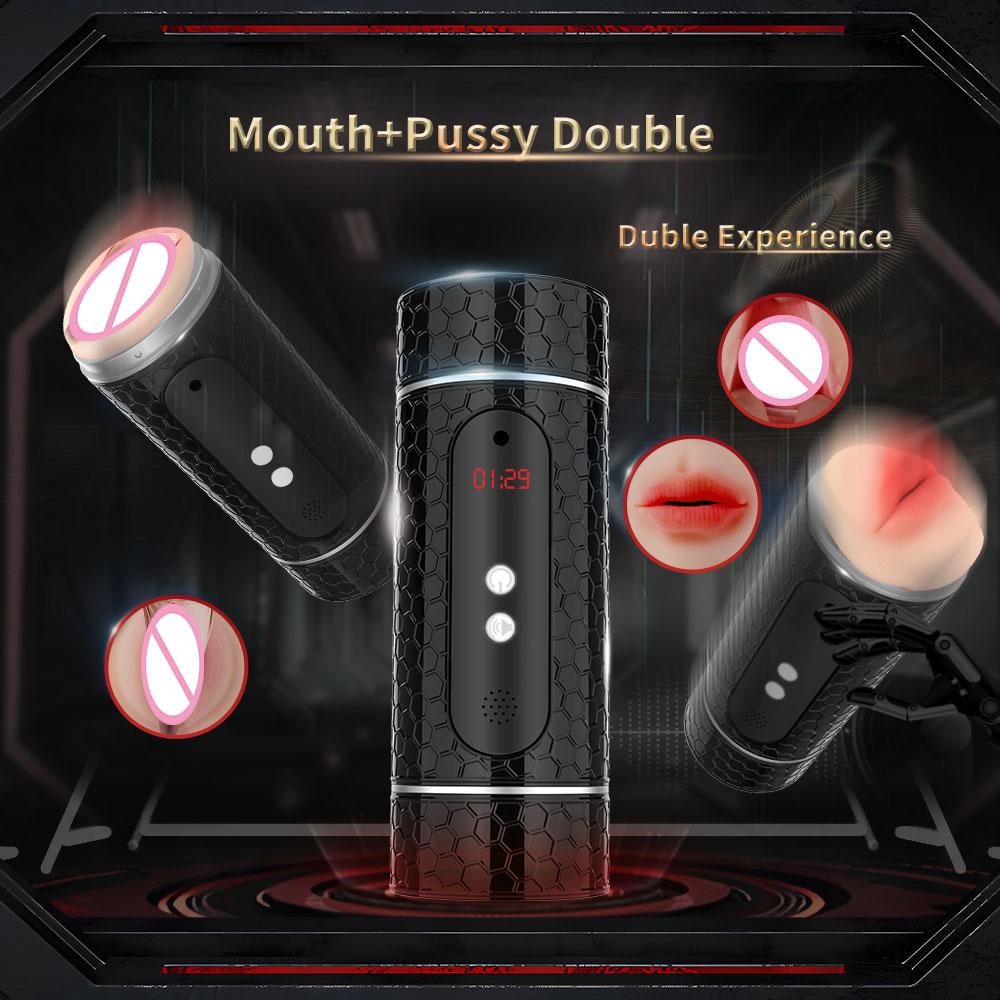 Automatic Male Masturbator Cup Men Vibrator Masturbate Sucking Machine  Real Vaginal Pussy Pocket Blowjob Penis Adults Toys Men