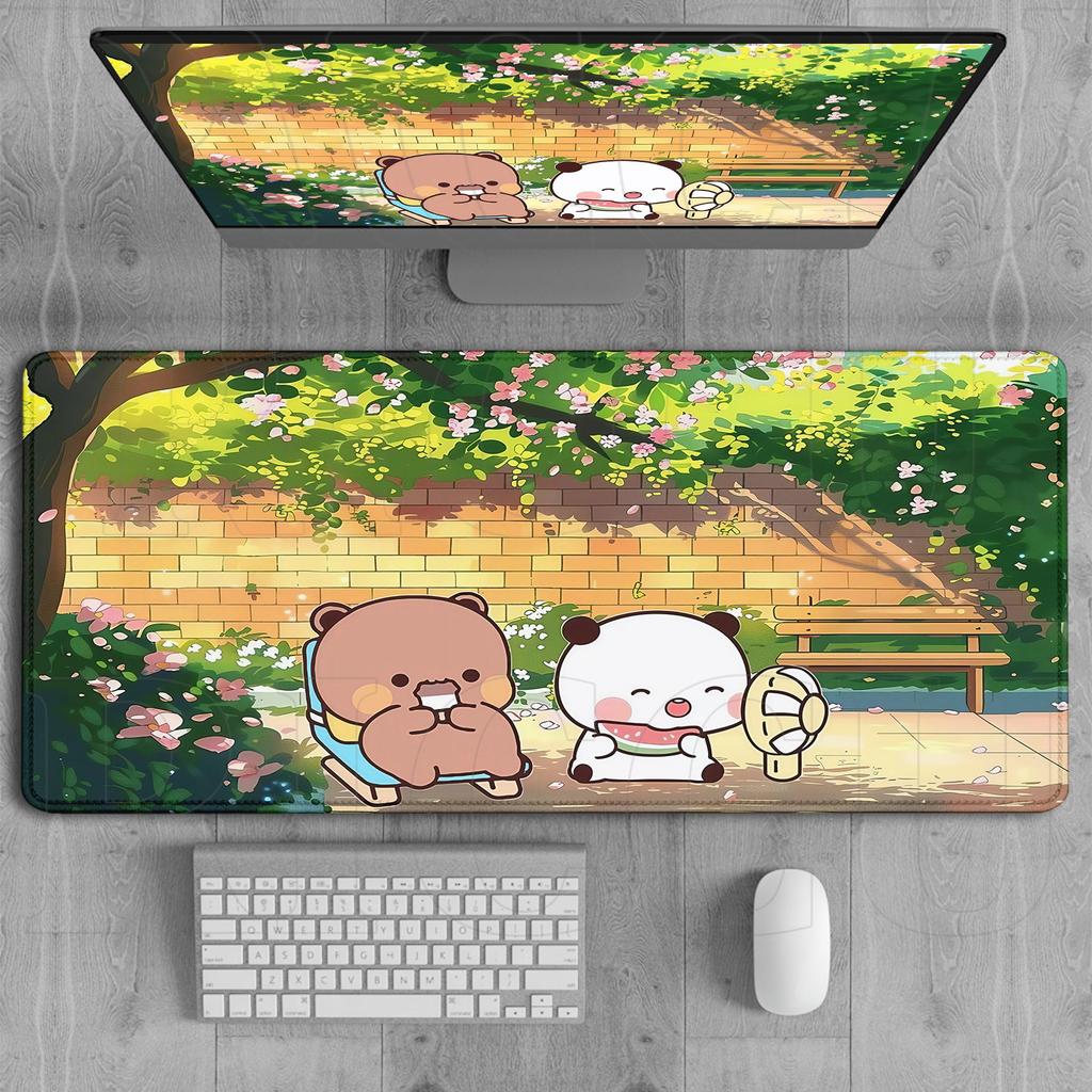 BuBu DuDu Natural Rubber Mouse Pad carpet Cute HD Desk Mat Extended Gaming Keyboard Mats Large PC Accessories XXL Gamer Mousepad