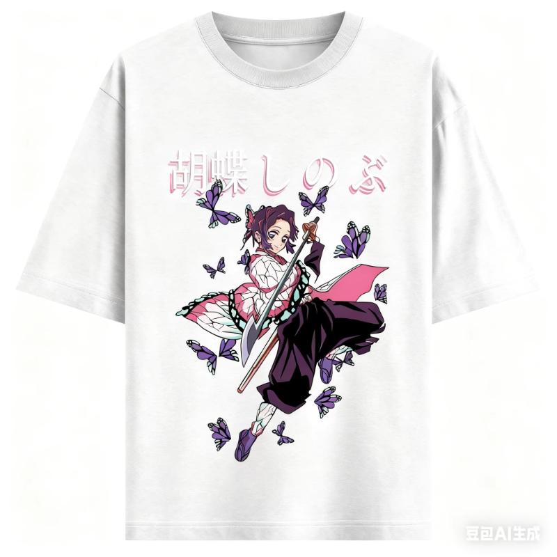 Demon Slayer Anime Printing Oversized Cotton Tshirt Men and Women Comfortable Fashion Street Y2K Summer Absorb Sweat Tshirt