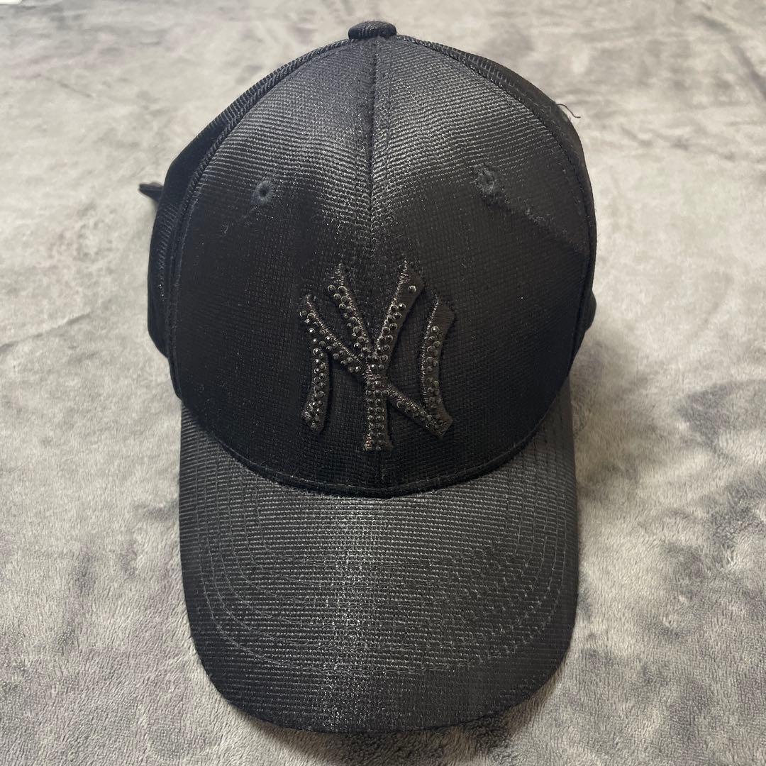 Used MLB New York Yankees Cap Back Ribbon Black Black Hat