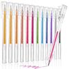 12 Colors Glitter Pen Gel Ballpoint Color Set Water-based Pastel Coloring DIY Notebook Children Sketching Doodling