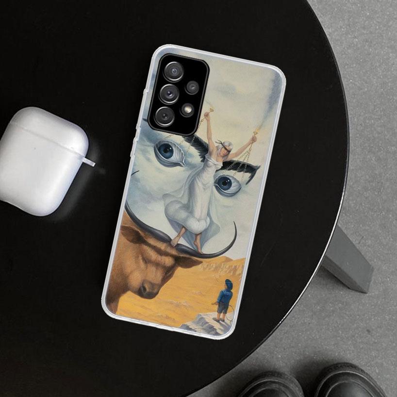 Salvador Dali Art Phone Case Cover for Samsung Galaxy A12 A22 A32 A52 A72 A02S A51 A50S A31 A20S A10S Note 20 Ultra 10 Plus Gala