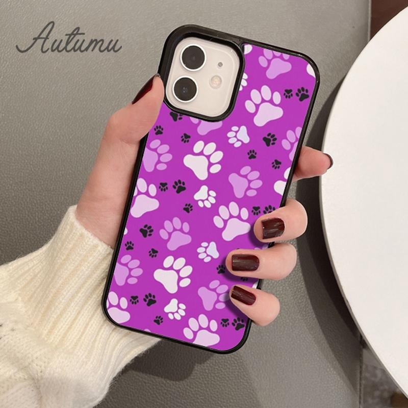 Cat Paw Print Art Phone Case for iPhone 11 12 13 14 Pro Max Mini X XR XS SE 2020 6S 7 8 Plus Samsung Galaxy S21 S22 Cover Shell