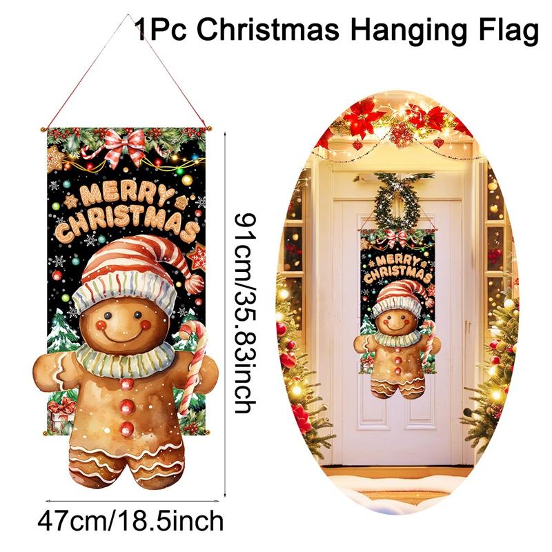 Christmas Hanging Flag Merry Christmas Decorations For Home 2026 Xmas Gifts Christmas Ornament Navidad Natal Noel New Year 2026