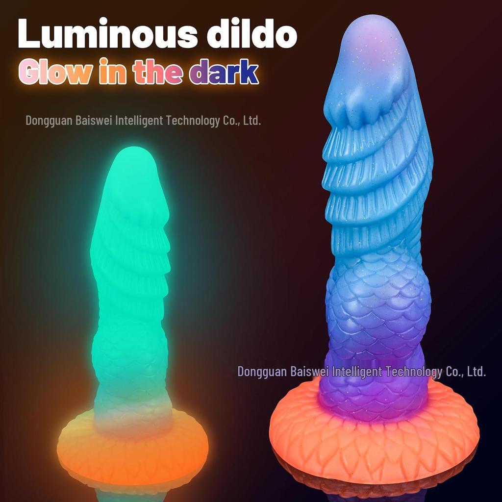 Dual-Use Luminous Silicone Dildo: Thick, Soft Anal & Vaginal Plug for Masturbation & SM Play