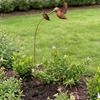 Vintage Kolibri Gartenstecker Metallvogel Blumen Kunstwerke Gartendekorationen Hinterhof Akzent