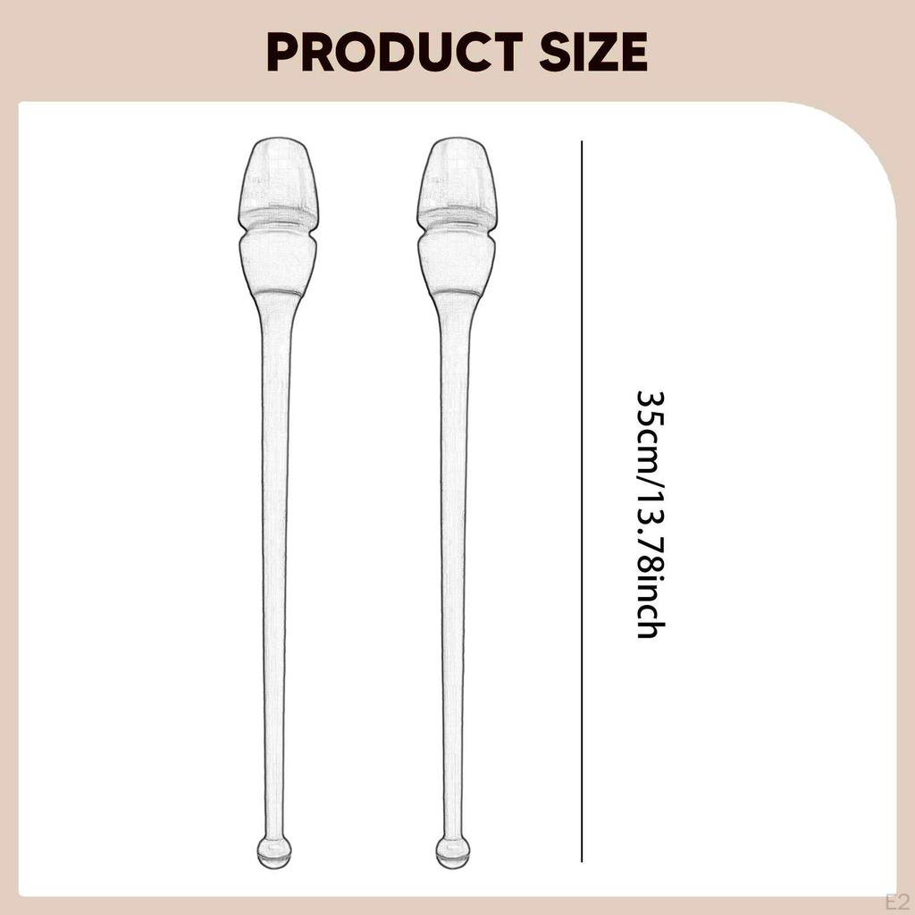 2 Stück Gymnastikstäbe Trainingsgerät Gummi Artistisch für Kinder und Erwachsene