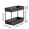 WORTHBUY 2 Tier Seasoning Bottle Sliding Storage Rack Cabinet Multipurpose Drawer Organizer Shelf Plastic Kitchenware Spice Rack