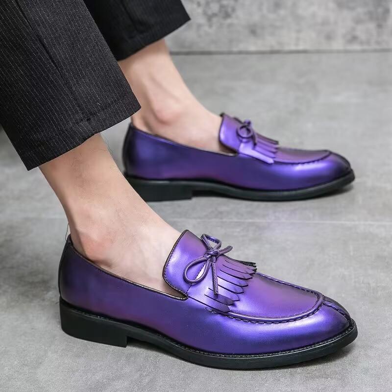 Fashion Men's Casual Leather Shoes Men Classic British Style Tassels Loafers Moccasins Mens Party Wedding Flats