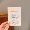 Children'S Flower Fabric Plaid Hairpin Little Girl Cartoon Fruit Broken Hair Bb Clip Side Bangs Clip Hairpin