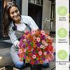Artificial Violet Topiary Ball UV Resistant Violet Blooms Fake Evergreen Plants Flowers Brush with Ground Spike for Outdoor Indoor Garden Decor