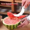 Stainless Steel Watermelon Slicer & Dicer with Fork and Spoon Set