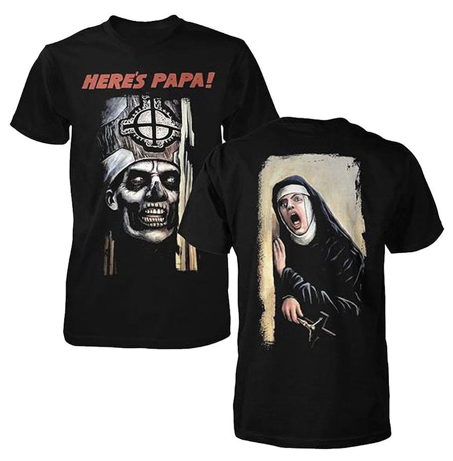 

New Ghost Band Here s Papa Heavy Metal Halloween T-Shirt (S-4XL) Badhabitmerch High-end Luxury Is for Both Men and Women Top Y2k 4XL