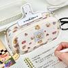 Pen Case - A Large Capacity Cute Animal Printed Cosmetic and Stationery Storage Bag with Zipper Closure, Durable Fabric Pen Case