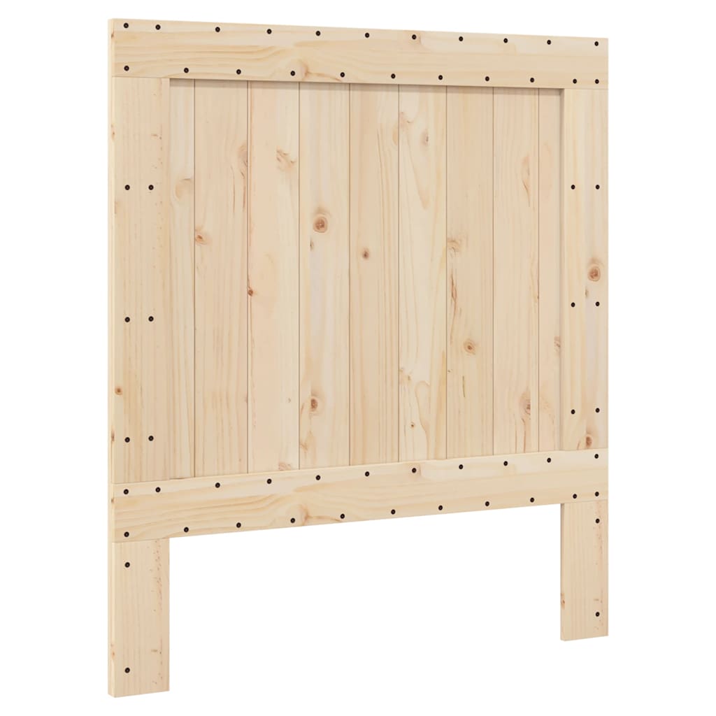 Solid Wood Bed with Headboard 90 x 200 cm Pine