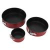 3Pcs Cake Pan Set Food Grade Thick Carbon Steel Prevent Sticking Round Honeycomb Springform Baking