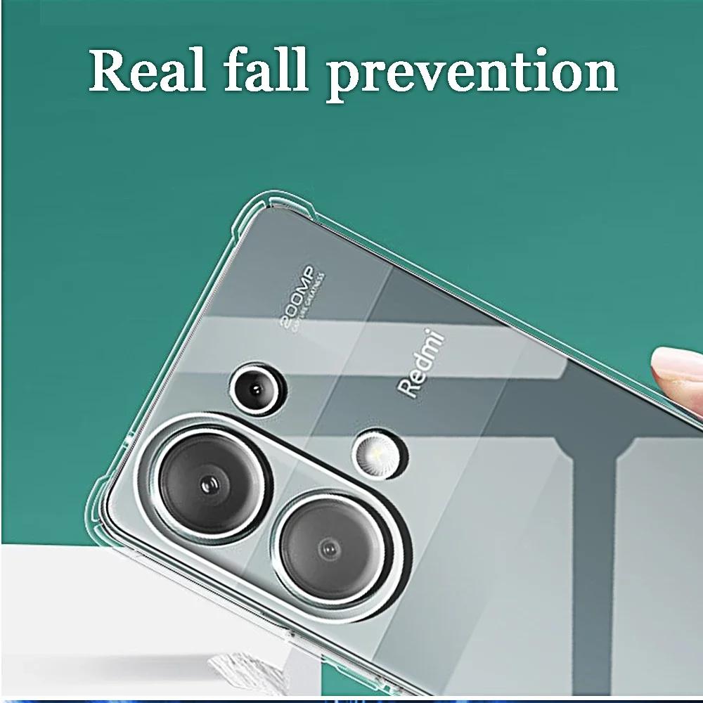Original Clear Shockproof Phone Protector Case On For Xiaomi Redmi Note 13 Pro Note13 Pro Plus 13C Cover Poco M6Pro 4G X6 Pro 5G