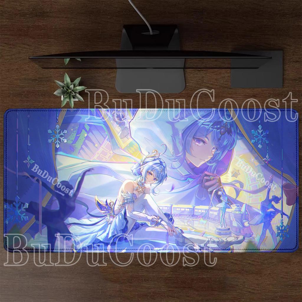 Tastatură și Mousepad Gaming Odette Genshin Impact PC Cauciuc Overlock Mousepad Birou Bază Anti-alunecare Imprimare HD Covor de Birou XXL