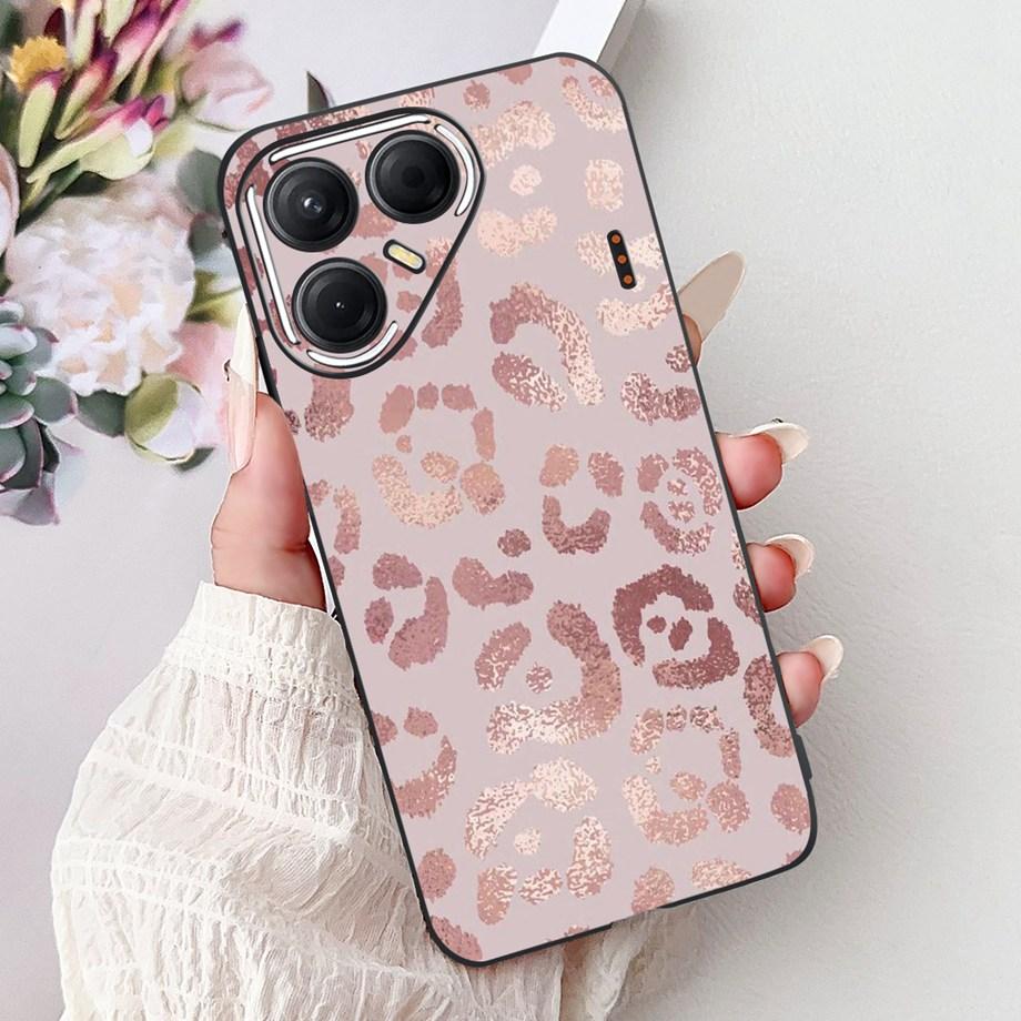 Black Silicone Cover For Tecno Pova 7 4G 5G / Pova 7 Pro Pova7 Ultra Neo Funda Cat Flower Dragon Design Bumper Soft Capa