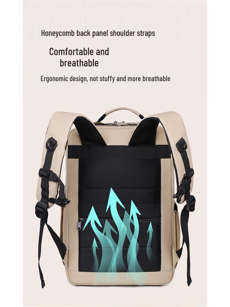 Multifunctional Waterproof Travel Backpack with Laptop and Shoe Compartments, Unisex