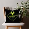 Attention Radiation Symbol Pillow Cover Soft Decor Throw Pillow Case xcm Couch Home Decor for Living Room Sofa Party Gift