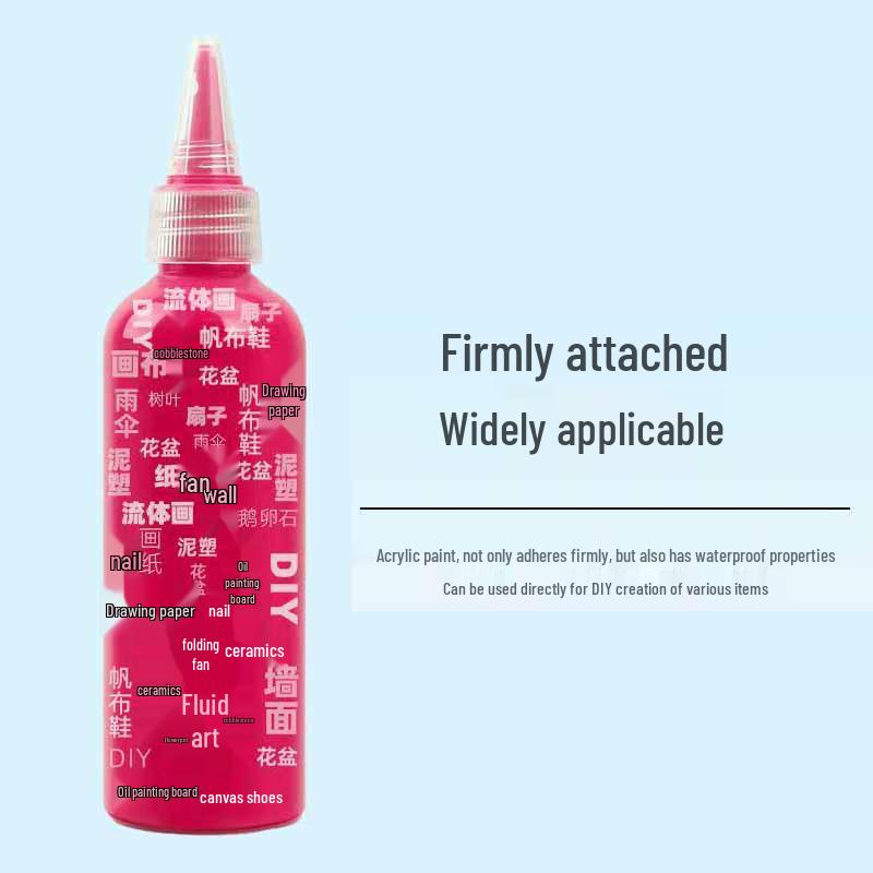 60ml Acrylic Paint Set for Kids - Pointed Bottle for DIY Plaster Dolls & Wall Texture Painting