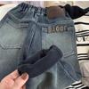 Boys' Winter 2025 Korean-Style Fleece-Lined Jeans: Cool & Stylish Toddler Pants