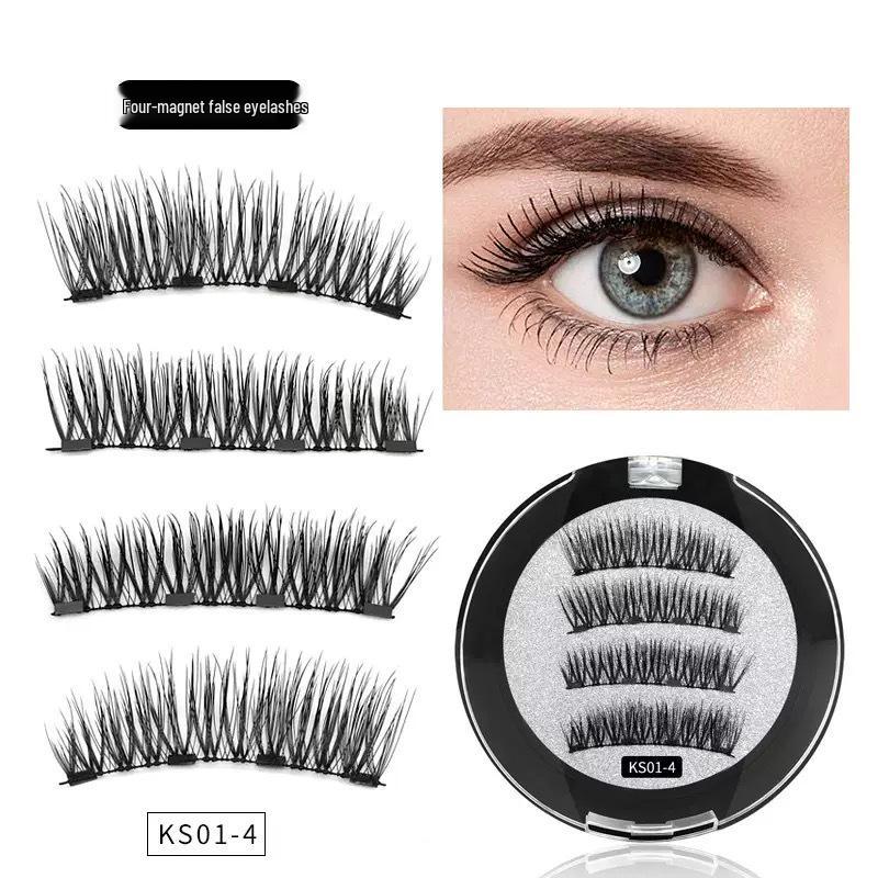 Magnetic 3D Eyelashes - Glue-Free, Super Natural, 4 Magnets