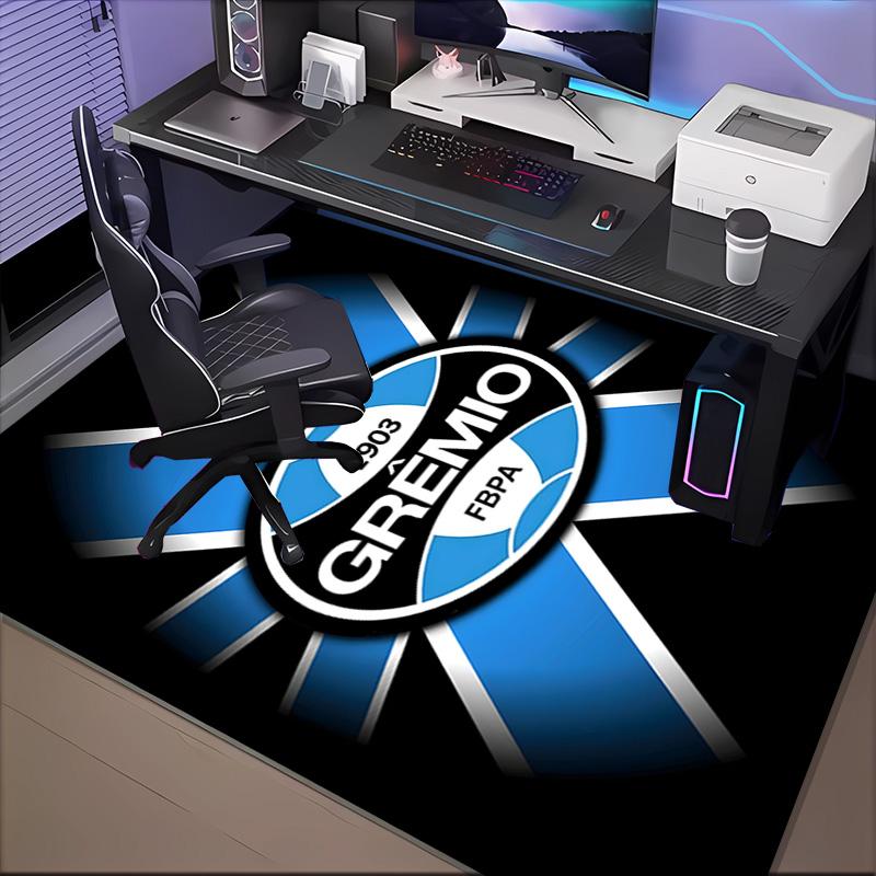 Gre-mio Football Badge Printed Office Carpet Chair Cushion Entryway Rug, Rugs for Living Room, Bedroom Christmas gifts