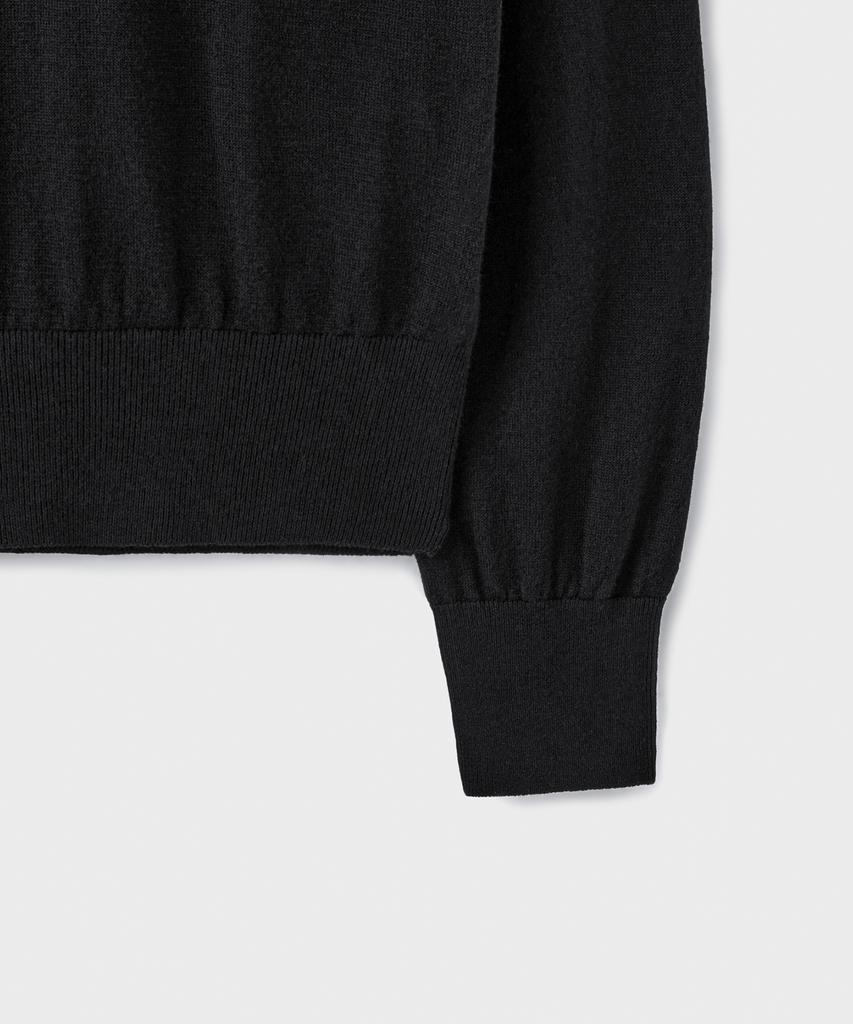 Beulaendideu [Superior] Essential Superfine V-Neck Knit [Black]