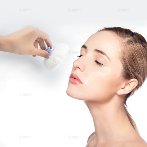 AUEAR Body Cosmetic Puff Sponge Box Case Container, Set of 2, 3.74x2.95 Inches, for After-Bath Use